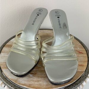 No Boundaries Silver Strappy Heels